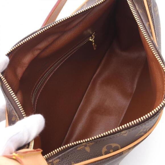 LOUIS VUITTON Brown Monogram Leather Boulogne PM Shoulder Bag - Picture 4 of 10